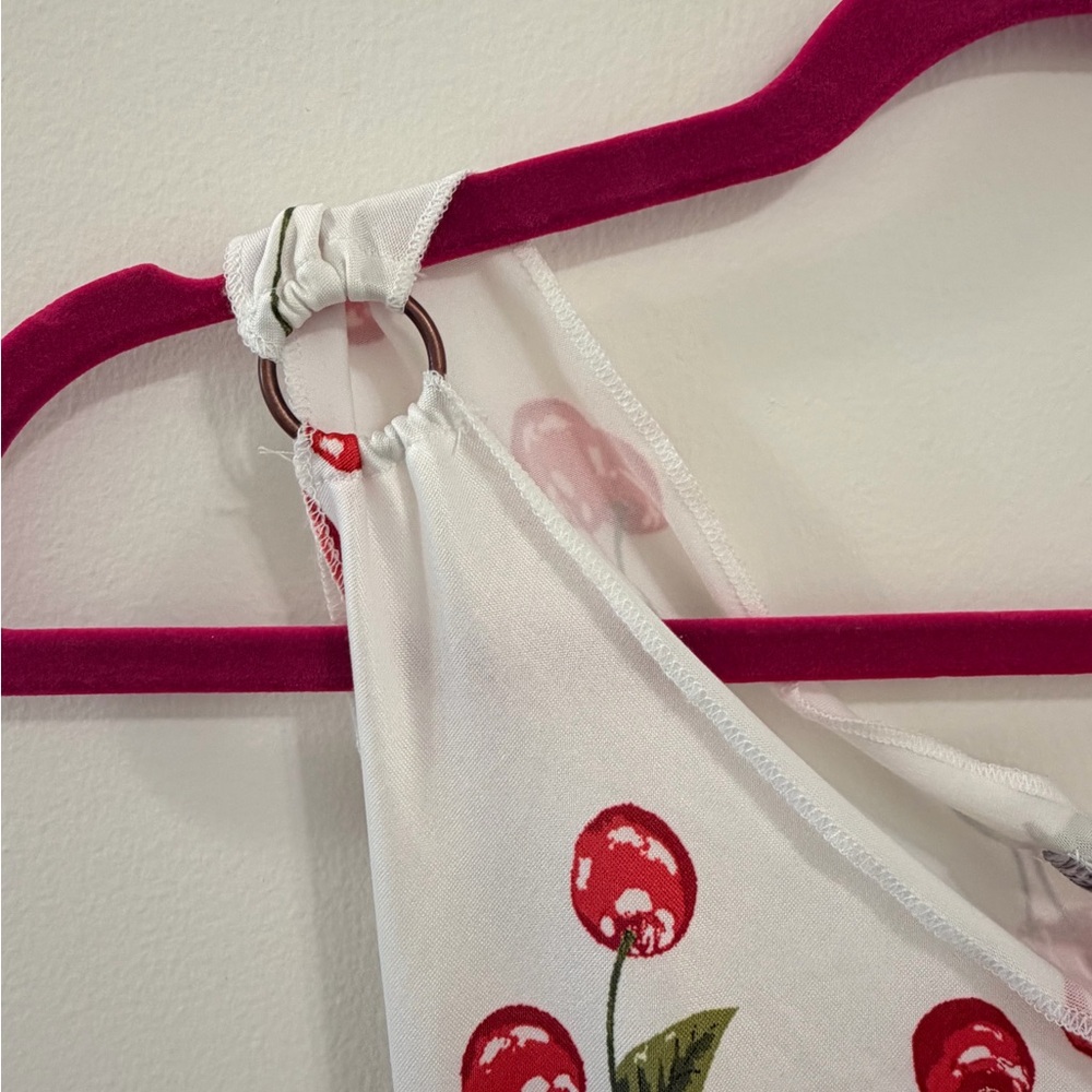 Urban Outfitters Cherry Print Ring Strap Top – Size S - Picture 5 of 5